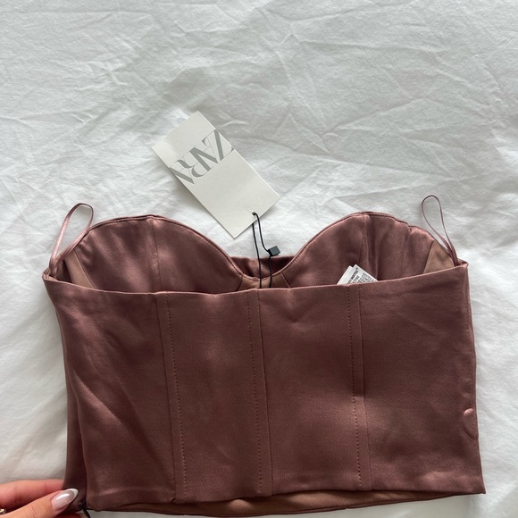 Zara Strapless Brown Corset - Picture 3 of 3